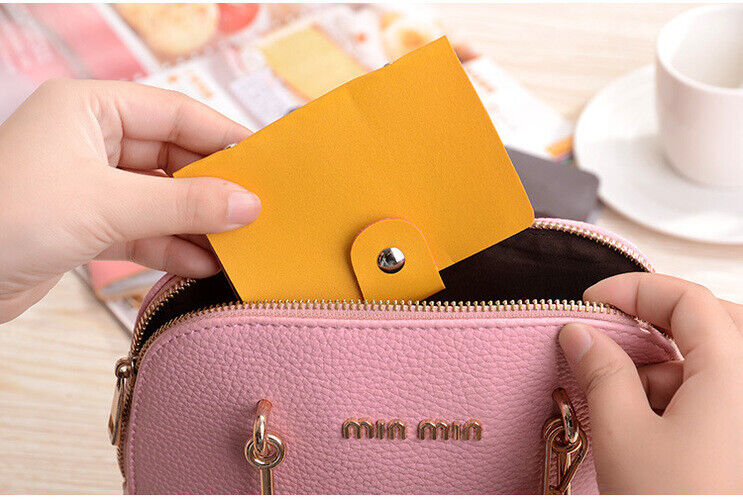 Credit Card ID Holder Women's Card Package Men's Leather Cards Bag Case Business