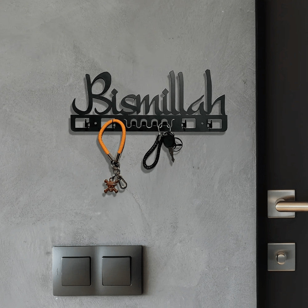 Islamic Metal Wall Art Key Holder Luxury Arab Home Decor Ramadan Eid Festival