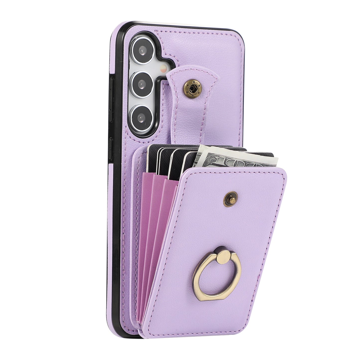 For Samsung Galaxy A26 5G A36 A56 Case Wallet with Card Holder 360°Rotation Ring