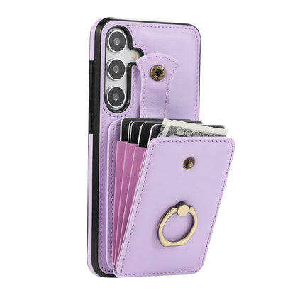 For Samsung Galaxy A26 5G A36 A56 Case Wallet with Card Holder 360°Rotation Ring
