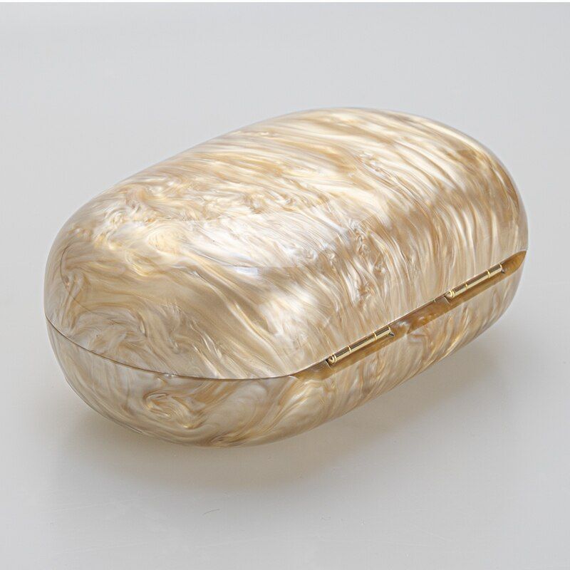 Pearl Acrylic Clutch Marble Handbag Evening Bag Wedding Wallet Party Prom Purse