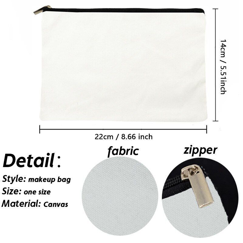 Cosmetic Bag Zipper Beauty Case Makeup Storage Pouch Purse Traveling 14*22CM 1PC