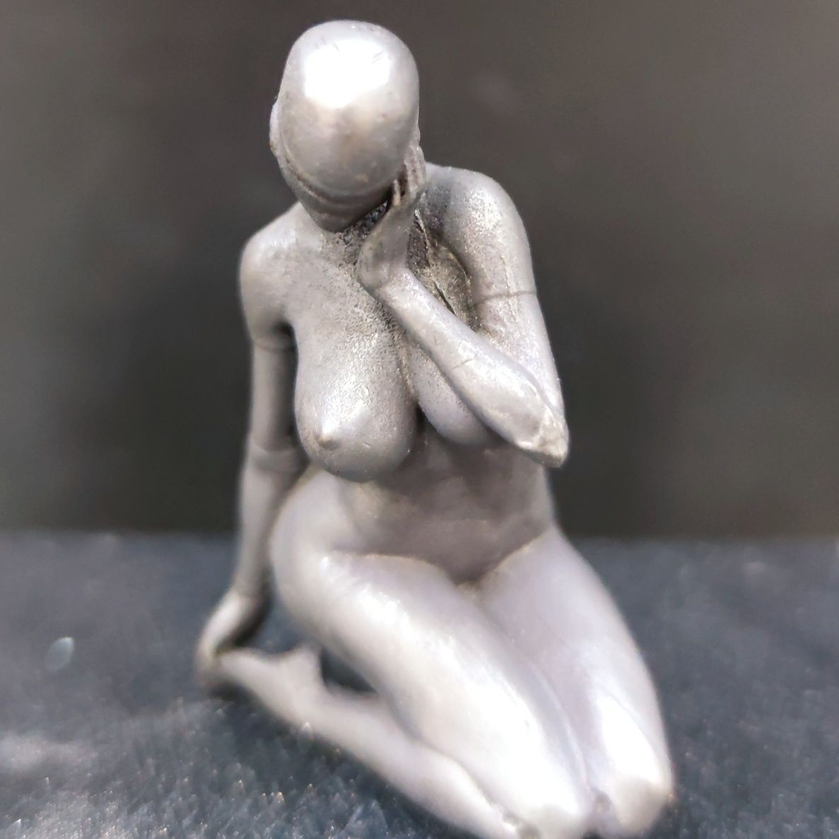Copper Art Beauty Mechanical Female Robot Goddess Ornaments Statue