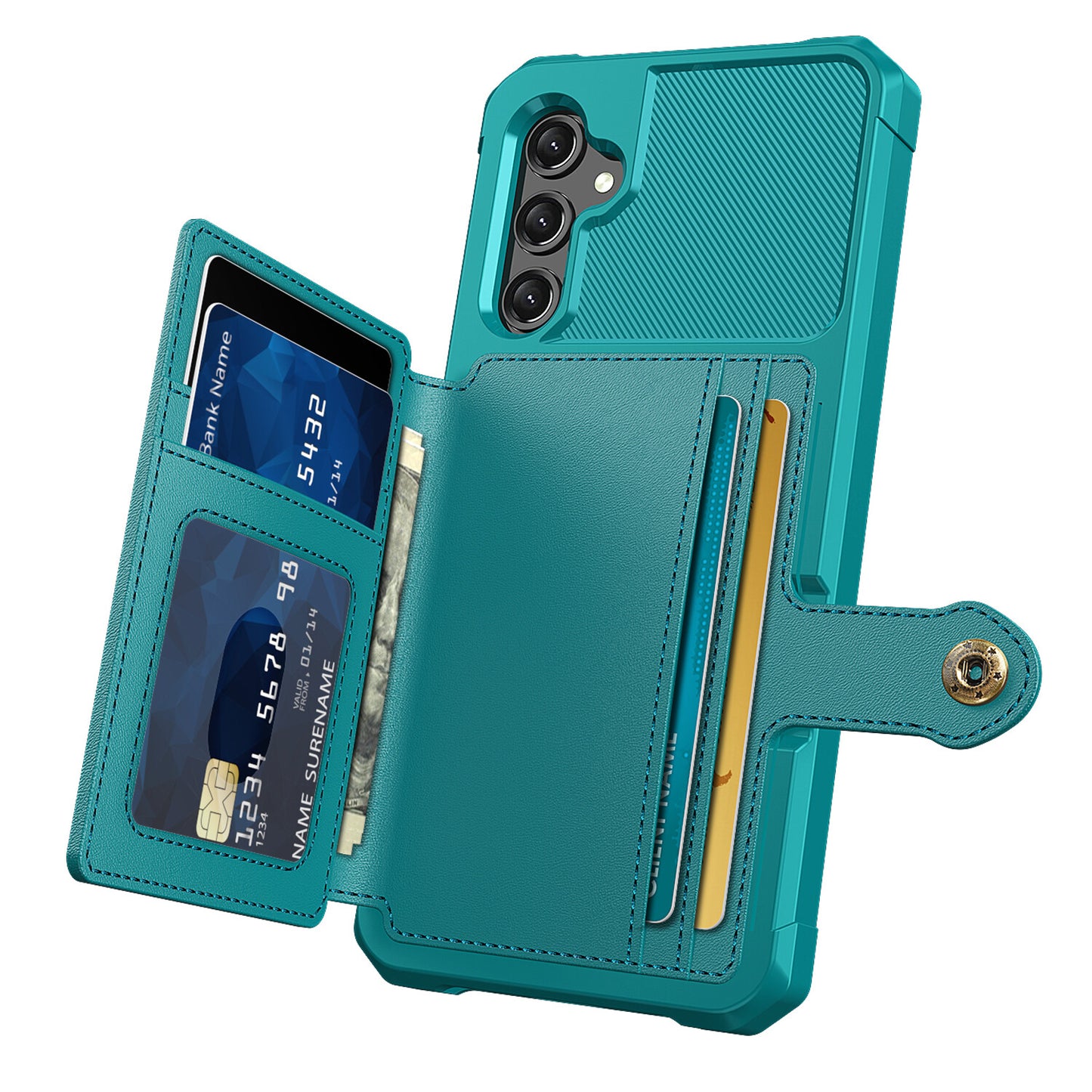 For Samsung Galaxy A16 A26 5G A36 A56 A55 A54 A35 A15 A14 Case with Card Holder
