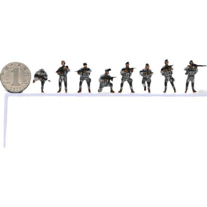 Sanrong 1/72 U.S. Modern Infantry Group Of 8 Can Be Soldiers With Tank Model Toy