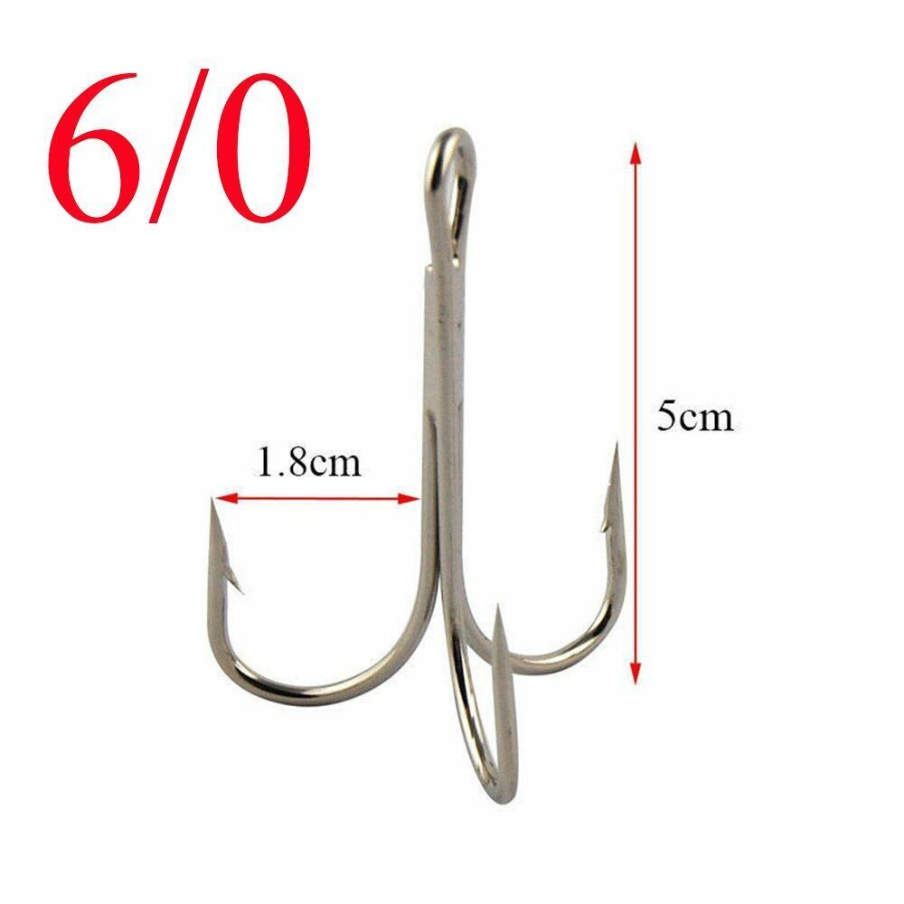 Treble Hook Fishing 50pcs 3551 O'Shughnessy High Carbon Big Game Triple Tackle