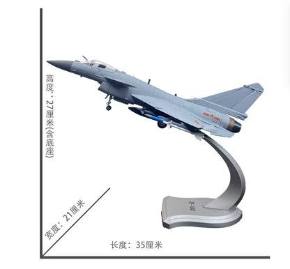 1:48 35CM China Air Force J-10C Fighter Plane Diecast Military Aircraft Model