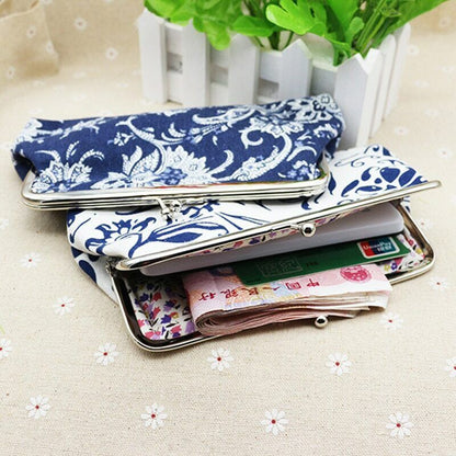 Women National Wallet Card Coin Money Purses Hasp Printing Creative Bags Vintage