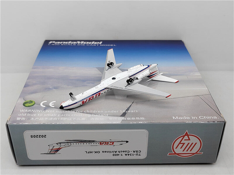 PandaModel TU-134A CSA Czech Airlines OK-HFL 1:400 DIECAST Aircraft Pre-built
