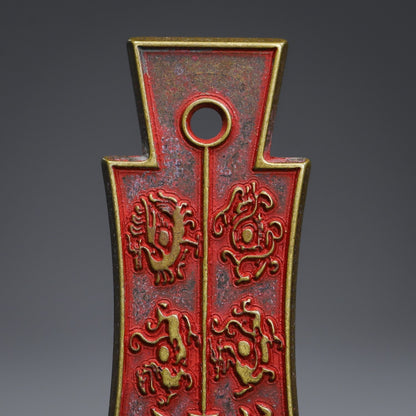 Chinese old Antique Collectible Bronze seal statue KYD6257