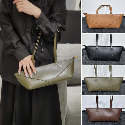 Small Real Leather Fold Shoulder bag Tote Handbag Fashion Purse Top Handles