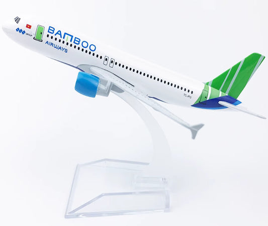 16cm BAMBOO AIRWAYS AIRBUS A320 Passenger Aircraft Diecast Aircraft Plane Model