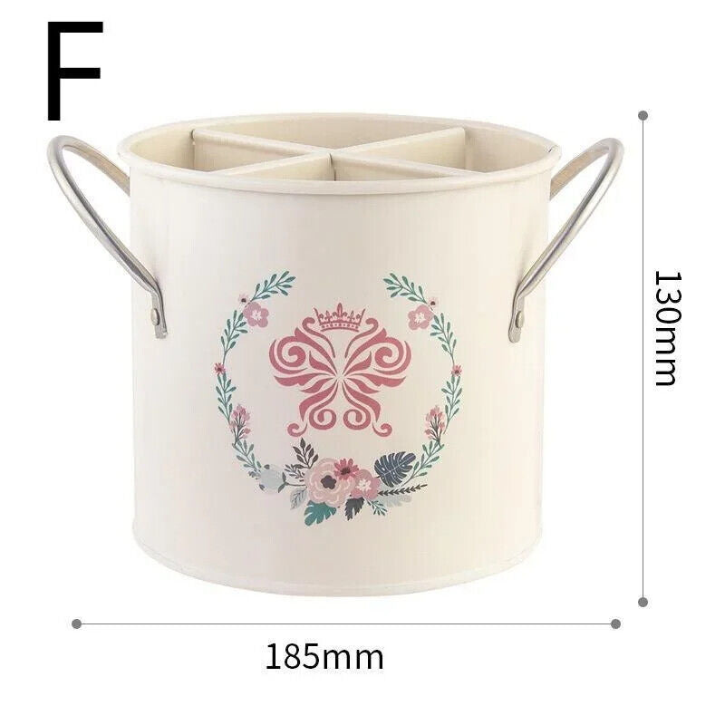 Chopsticks Holders Metal Ins Vintage Drying Rack Utensil Cutlery Tube Organizers