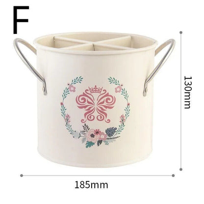 Chopsticks Holders Metal Ins Vintage Drying Rack Utensil Cutlery Tube Organizers