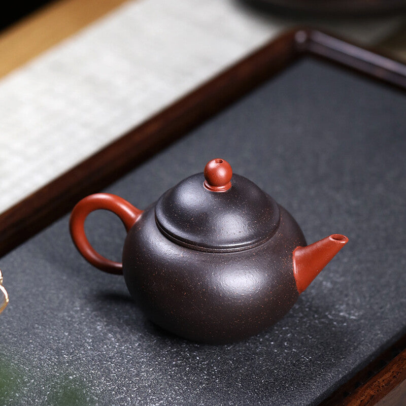 120ml Chinese Pottery Zisha Tea Pot Black Galaxy Clay Exquisite Two Color Teapot