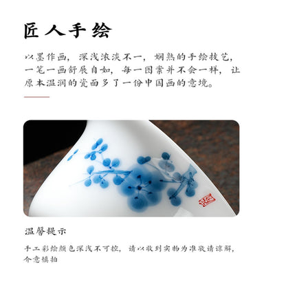 Chinese White Jade Ceramic Gaiwan 150ml 5.1oz Handmade Kungfu Tea Set