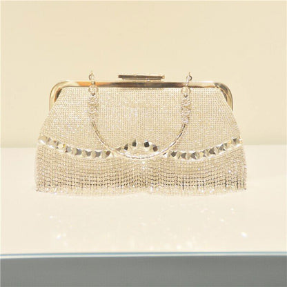 Women's Evening bag Clutch Bags Wedding Lock Bag Chain Tassel Shoulder Bags