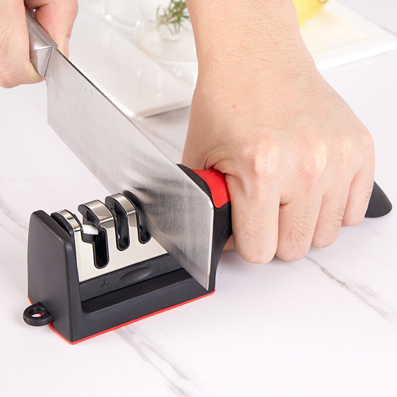 Knife Sharpener Professional Ceramic Tungsten Kitchen Sharpening System 3 Stage