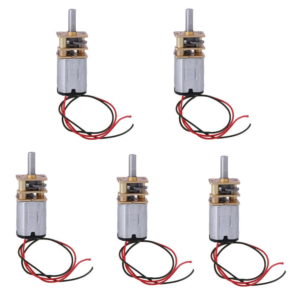 5Pcs Micro Mini N20 Gear Motor DC Slow Speed Full Metal Gearbox Reducer Toy