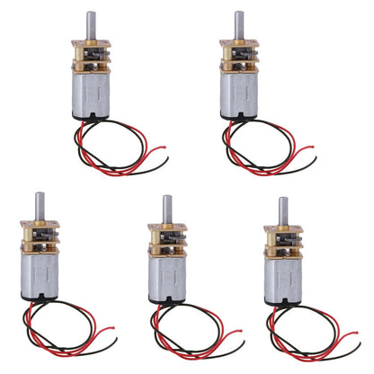 5Pcs Micro Mini N20 Gear Motor DC Slow Speed Full Metal Gearbox Reducer Toy