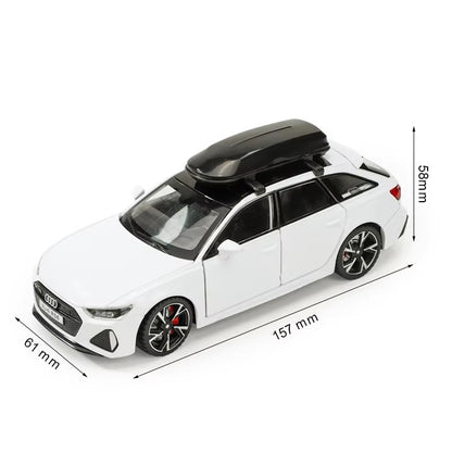 1/32 Audi RS6 Miniature Diecast Toy Car Model Sound & Light Doors Openable Educa