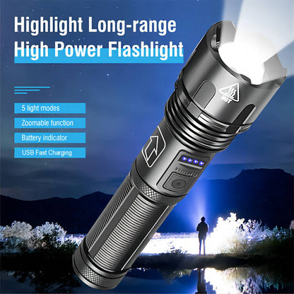 1000 lumens Super Bright LED Flashlight Tactical Rechargeable LED Work Lights