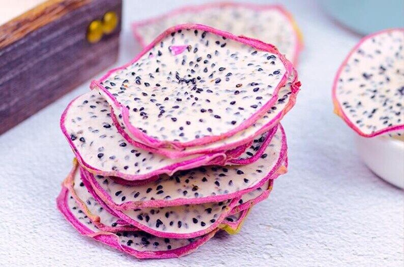 Natural White Pitaya Slices Dried Dragon Fruit Wheels Makes A Healthy Tea