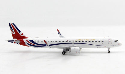 1:400 Panda UNITED KIMDOM AIRBUS A321neo Passenger Aircraft Diecast Plane Model