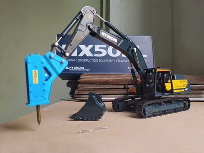 1:43 28CM HX505L Crawler Excavator Contruction Equipment Machine Diecast Model B
