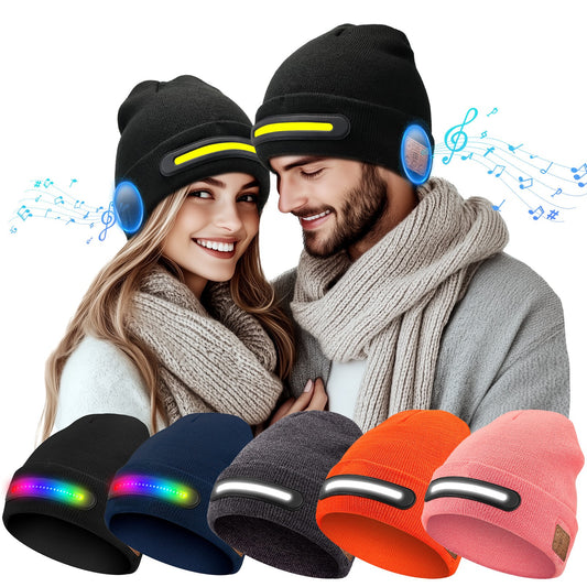 Night outdoor adventure lighting Bluetooth LED lamp cap and making phone calls