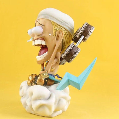 Anime One Piece Thor Enel PVC Action Figure Small Statue Model Dolls Kids Toys