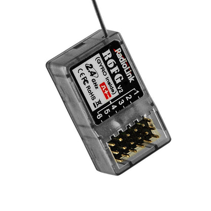 R6FG 2.4G 6-Channel Gyro RC Receiver for RC6GS RC4GS RC4G RC3S T8FB Transmitter