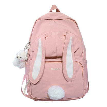 Rabbit Ear Backpack Teen Girls School Backpack School Daypack Nylon Bookbag