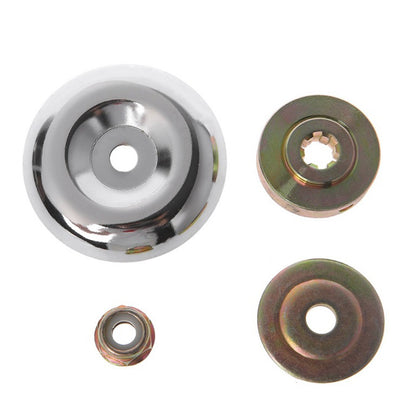 4Pcs Lawn Mower Metal Gearbox Blade Fixed Kit Protective Cover+Plate+Thread Nut