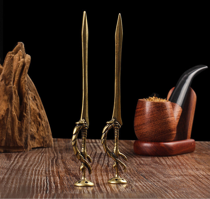 New Creative Pure Brass Tobacco Pipe Tamper Copper Cigar Pipe Cleaning Tool