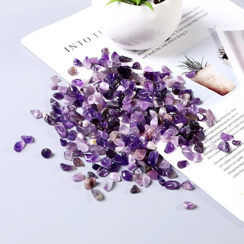 Crystal Stones Natural Amethyst Crushed Small Particles Crafts Ornaments 50-100g