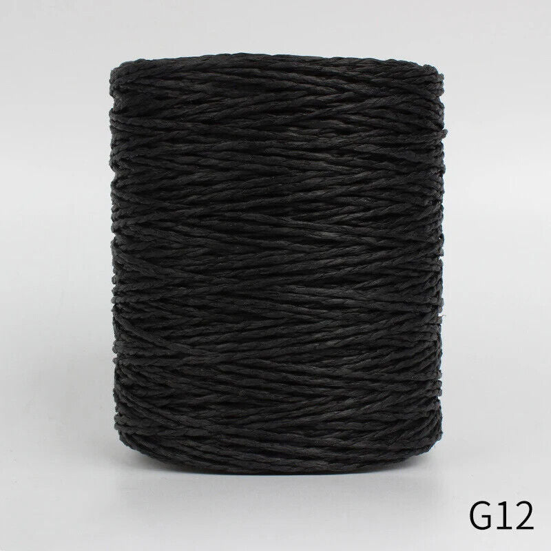Hand Knitting Yarns 280-300M Natural Raffia Straw Colorful Crochet Threads Rolls