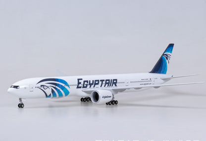 47CM 1:157 EGYPTAIR BOEING 777-300ER Plane Landing Gears Resin Aircraft Model