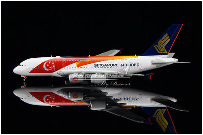 1:400 JC Wings SINGAPORE AIRLINES AIRBUS A380 Passenger Aircraft Diecast Model