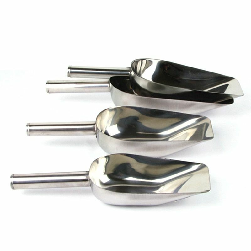 8/10/12 Inch Ice Cube Stainless Scoop Shovel Buffet Bar Tool Kitchen Accessories