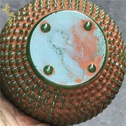 China Ancient Handicrafts Jade Green Bowl Collection Carving Statue Ornament