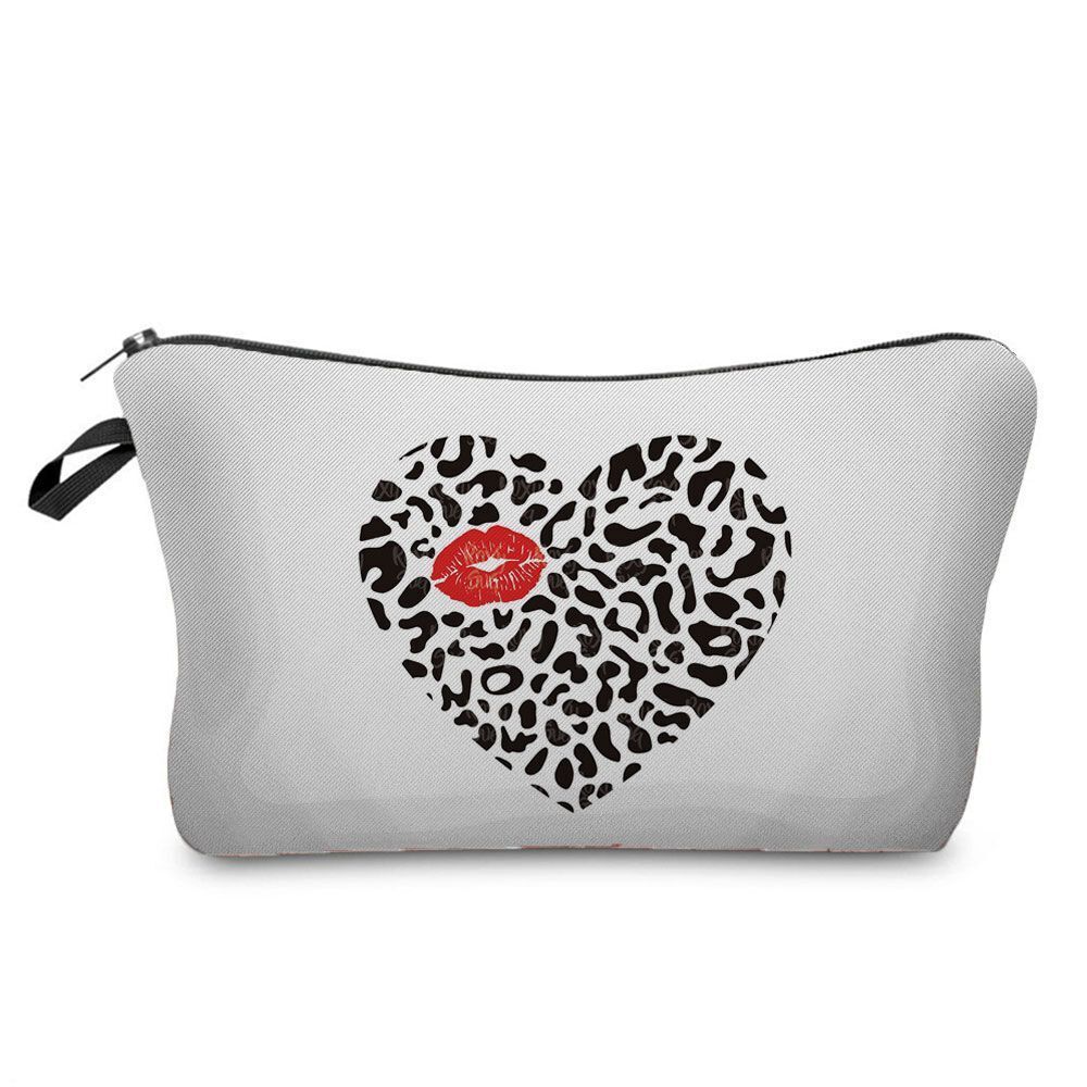 Personalized Pretty Makeup Bag Leopard Print Cosmetic Bags Multifunction Travel