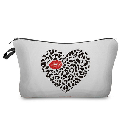 Personalized Pretty Makeup Bag Leopard Print Cosmetic Bags Multifunction Travel