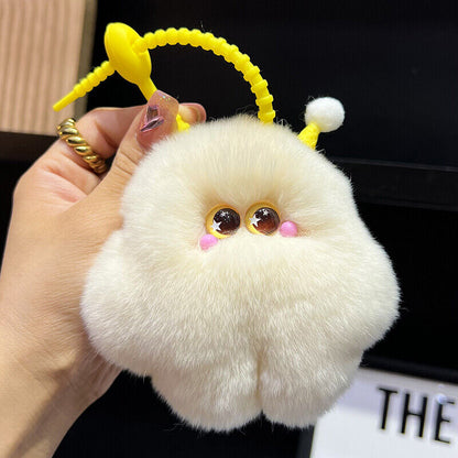Cute Imitation otter Rabbit Hair Pendant Car Key Chain Bag Accessries Gifts