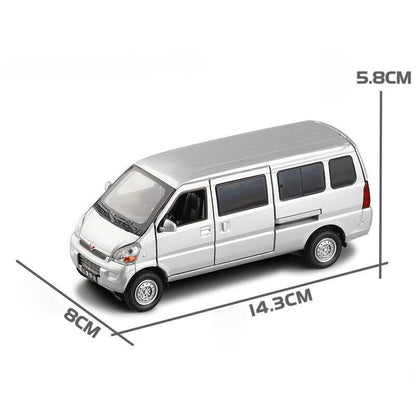 1:32 Diecast Wuling Glory Van Metal Car Model Toy Door Open Sound Light Gift