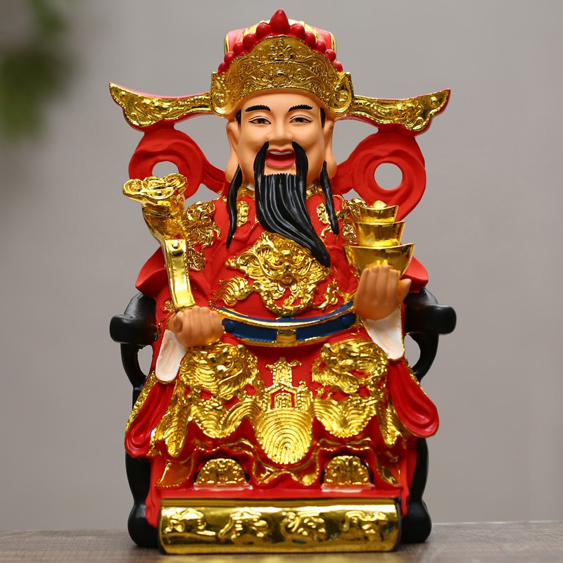 Household God of Wealth Buddha Statue Offering Buddha Statues Fortune Ornament