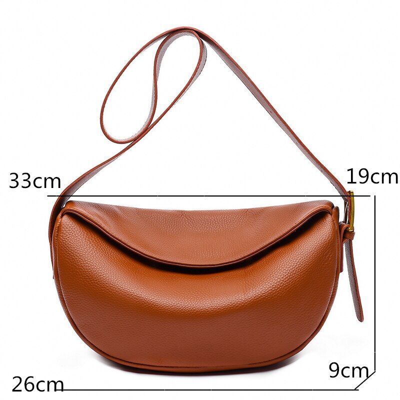Genuine Leather Handbag Wide Shoulder Strap Shoulder Bag Messenger Bag Sac 1 PC