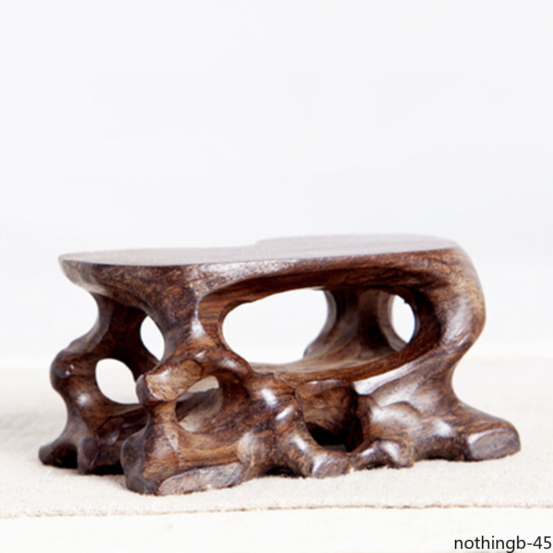 Small base, solid wood, Chinese style, bracket, strange stone, teacup holder -