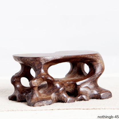 Small base, solid wood, Chinese style, bracket, strange stone, teacup holder -