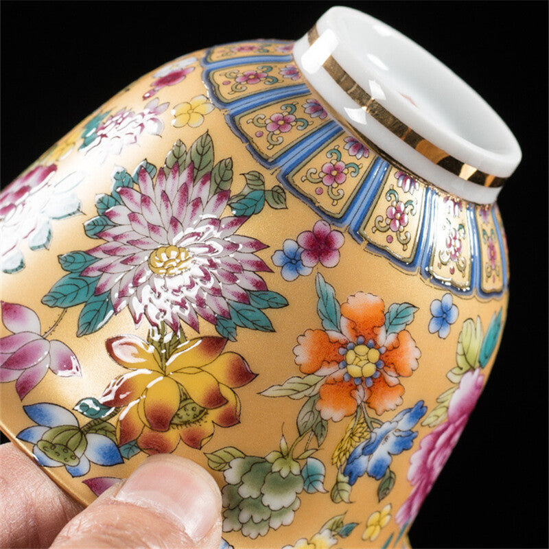 160ml Chinese Jingdezhen Porcelain Gaiwan Tureen Tea Cup Bowl Kung Fu Tea Set